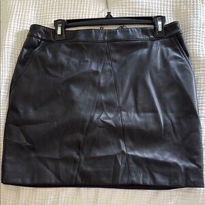 Bardot Black Mini Leather skirt SZ US 10 XL